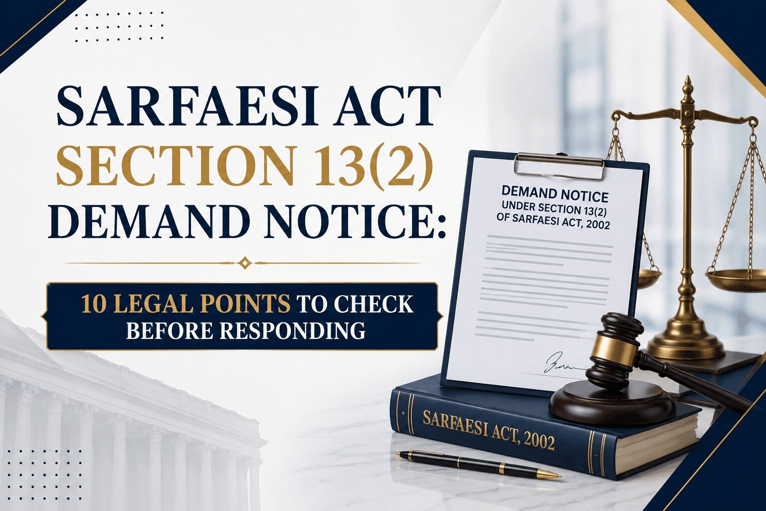 SARFAESI Act Section 13(2) Demand Notice: 10 Legal Points to Check Before Responding